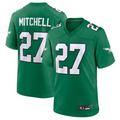 STECN P.Eagles #27 Quinyon Mitchell Player Kelly Green Replica Game Stitched Jerseys