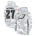 STECN P.Eagles #27 Quinyon Mitchell Player Military Hoodie Arctic Camo Salute To Service Stitched Jerseys