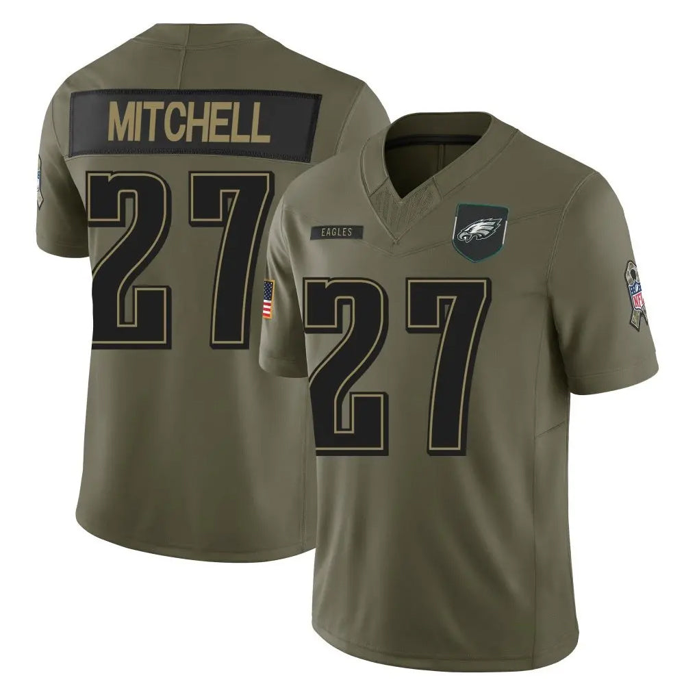 STECN P.Eagles #27 Quinyon Mitchell Player Olive 2025 Salute To Service Limited Stitched Jerseys