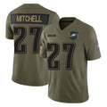 STECN P.Eagles #27 Quinyon Mitchell Player Olive 2025 Salute To Service Limited Stitched Jerseys