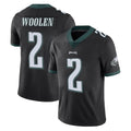 STECN P.Eagles #2 Riq Woolen Player Black Limited Vapor Untouchable Home Game Stitched Jerseys