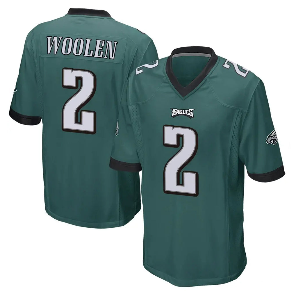 STECN P.Eagles #2 Riq Woolen Player Team Color Green Home Game Stitched Jerseys