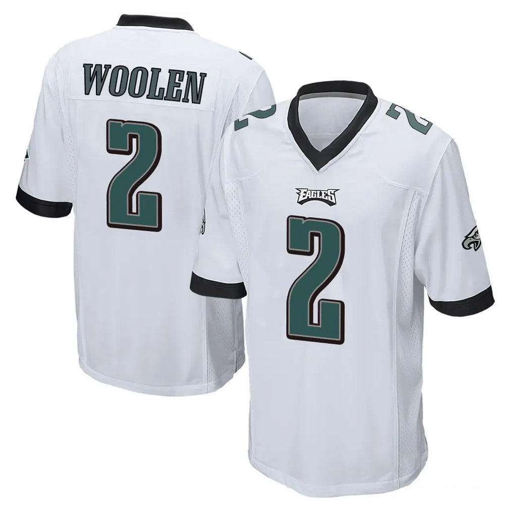 STECN P.Eagles #2 Riq Woolen Player White Home Game Stitched Jerseys