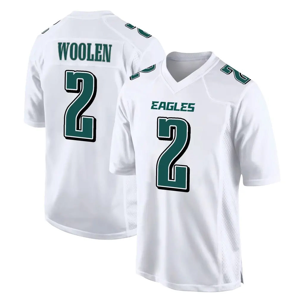 STECN P.Eagles #2 Riq Woolen Player White Tundra Fashion Home Game Stitched Jerseys