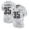 STECN P.Eagles #35 Michael Carter II Player Arctic Camo Salute to Service Limited Game Stitched Jerseys