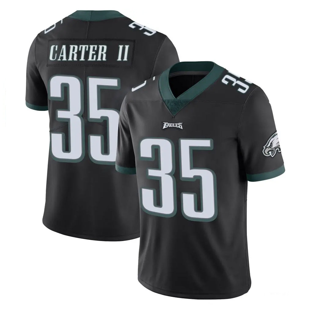 STECN P.Eagles #35 Michael Carter II Player Black Limited Vapor Untouchable Home Game Stitched Jerseys