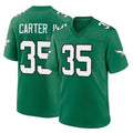 STECN P.Eagles #35 Michael Carter II Player Green Kelly Alternate Home Game Stitched Jerseys