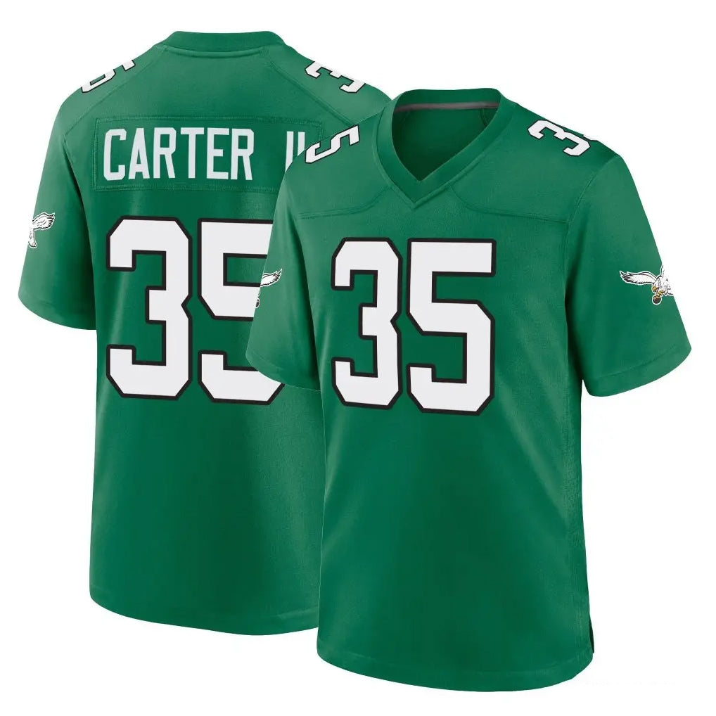 STECN P.Eagles #35 Michael Carter II Player Green Kelly Alternate Home Game Stitched Jerseys