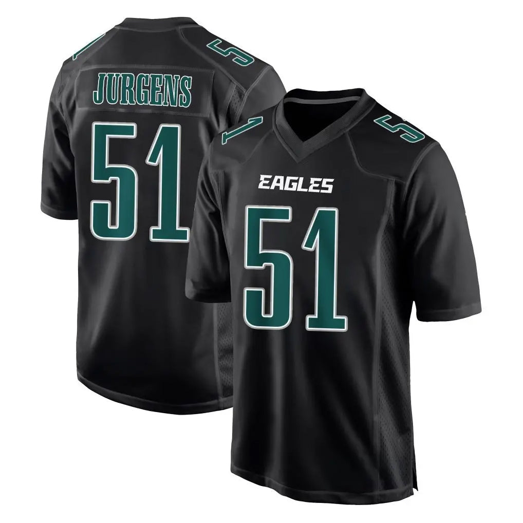 STECN P.Eagles #51 Cam Jurgens Player Carbon Black Fashion Home Game Stitched Jerseys