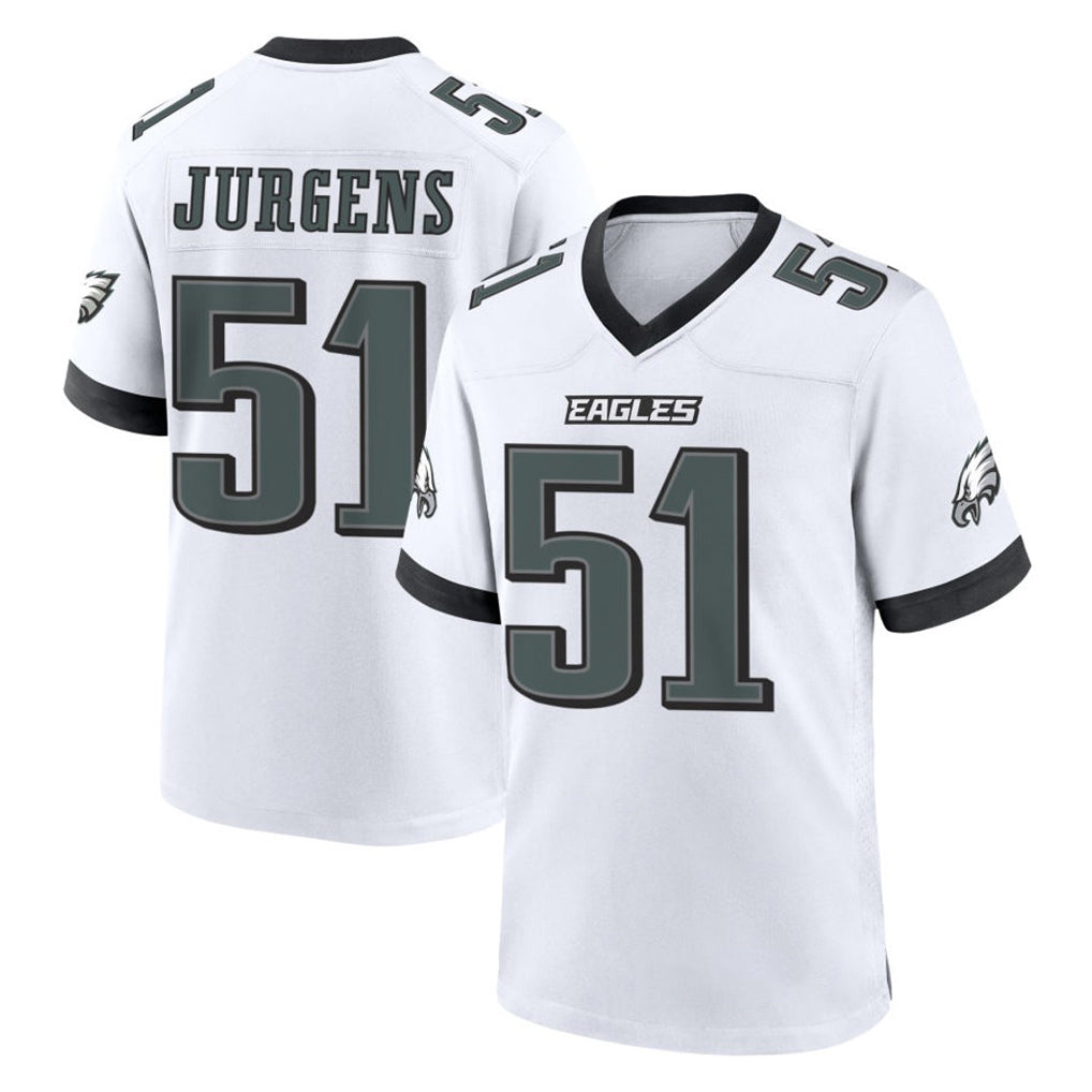 STECN P.Eagles #51 Cam Jurgens Player White Game Home Stitched Jerseys