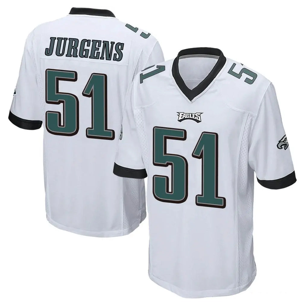 STECN P.Eagles #51 Cam Jurgens Player White Home Game Stitched Jerseys