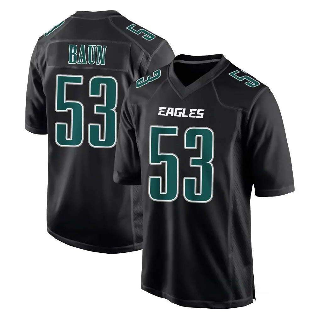 STECN P.Eagles #53 Zack Baun Player Carbon Black Fashion Home Game Stitched Jerseys