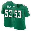 STECN P.Eagles #53 Zack Baun Player Green Kelly Alternate Home Game Stitched Jerseys