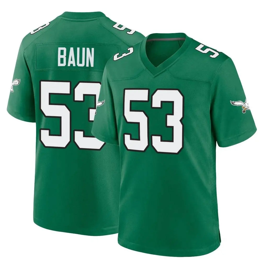 STECN P.Eagles #53 Zack Baun Player Green Kelly Alternate Home Game Stitched Jerseys