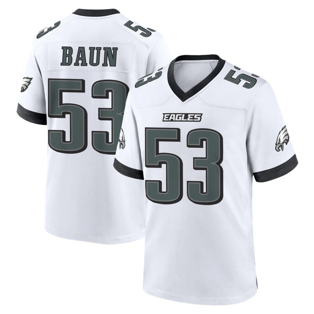 STECN P.Eagles #53 Zack Baun Player White Game Home Stitched Jerseys