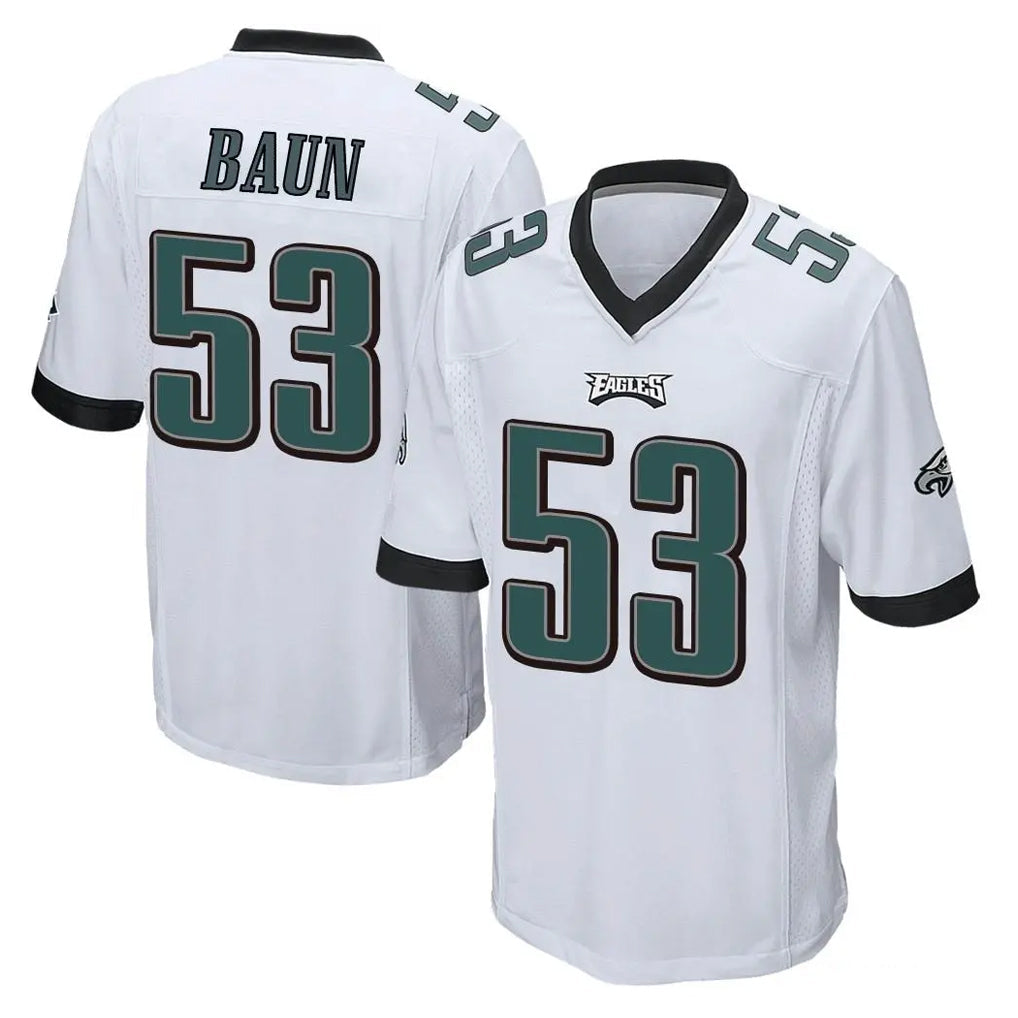 STECN P.Eagles #53 Zack Baun Player White Home Game Stitched Jerseys