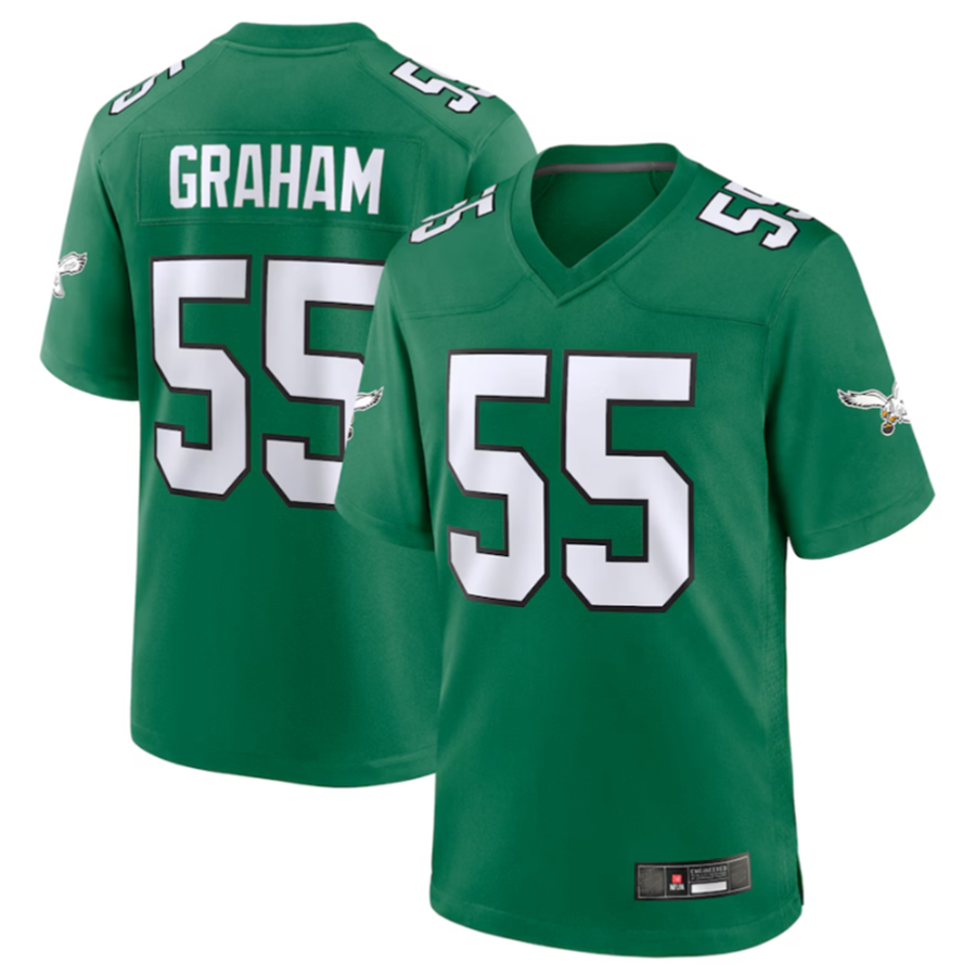 STECN P.Eagles #55 Brandon Graham Kelly Green Alternate Game Stitched Jerseys