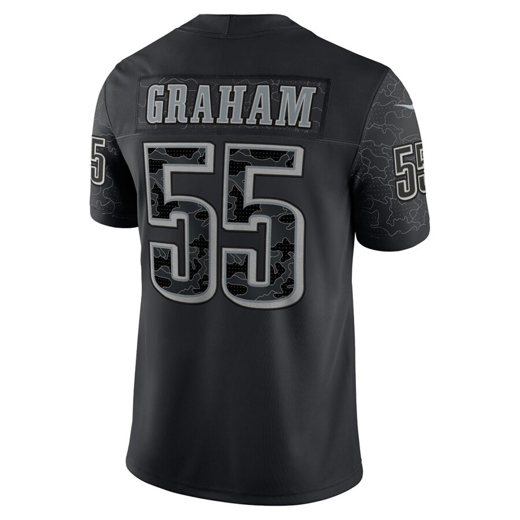 STECN P.Eagles #55 Brandon Graham Player Black REFLECTIVE Limited Stitched Jerseys