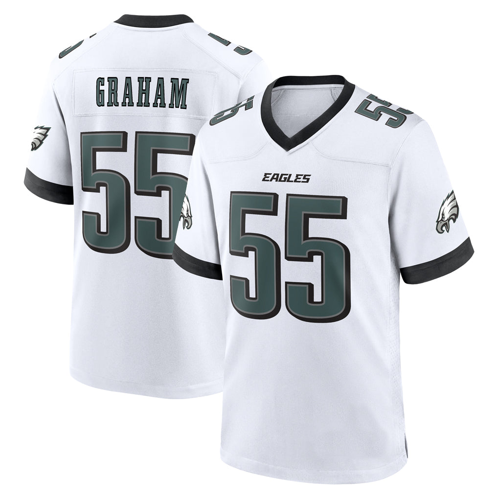 STECN P.Eagles #55 Brandon Graham Player White Home Game Stitched Jerseys