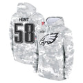 STECN P.Eagles #58 Jalyx Hunt Player Arctic Camo Salute to Service Pullover Hoodies Limited Game Stitched Jerseys