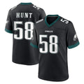 STECN P.Eagles #58 Jalyx Hunt Player Black Game Home Stitched Jerseys