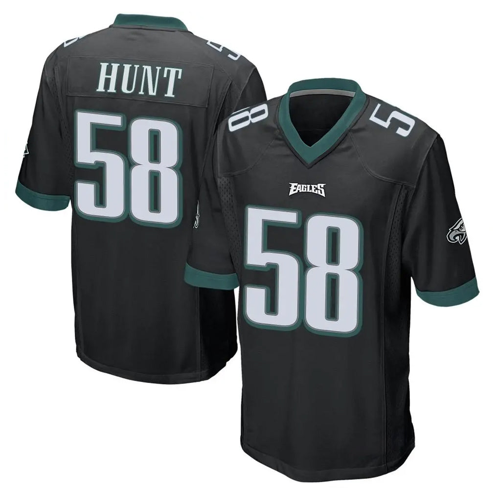 STECN P.Eagles #58 Jalyx Hunt Player Black Home Game Stitched Jerseys