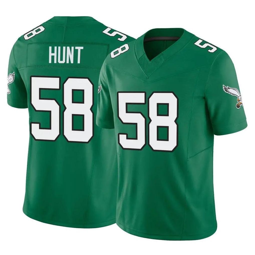 STECN P.Eagles #58 Jalyx Hunt Player Green Kelly Alternate Vapor F.U.S.E. Home Game Stitched Jerseys