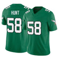 STECN P.Eagles #58 Jalyx Hunt Player Green Kelly Alternate Vapor F.U.S.E. Home Game Stitched Jerseys