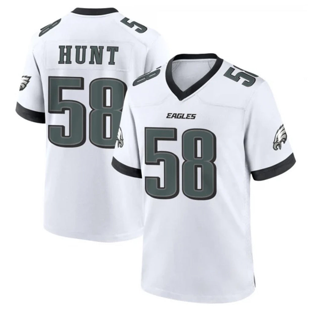 STECN P.Eagles #58 Jalyx Hunt Player White Game Home Stitched Jerseys