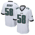 STECN P.Eagles #58 Jalyx Hunt Player White Home Game Stitched Jerseys