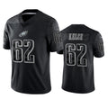 STECN P.Eagles #62 Jason Kelce Player Black REFLECTIVE Limited Stitched Jerseys