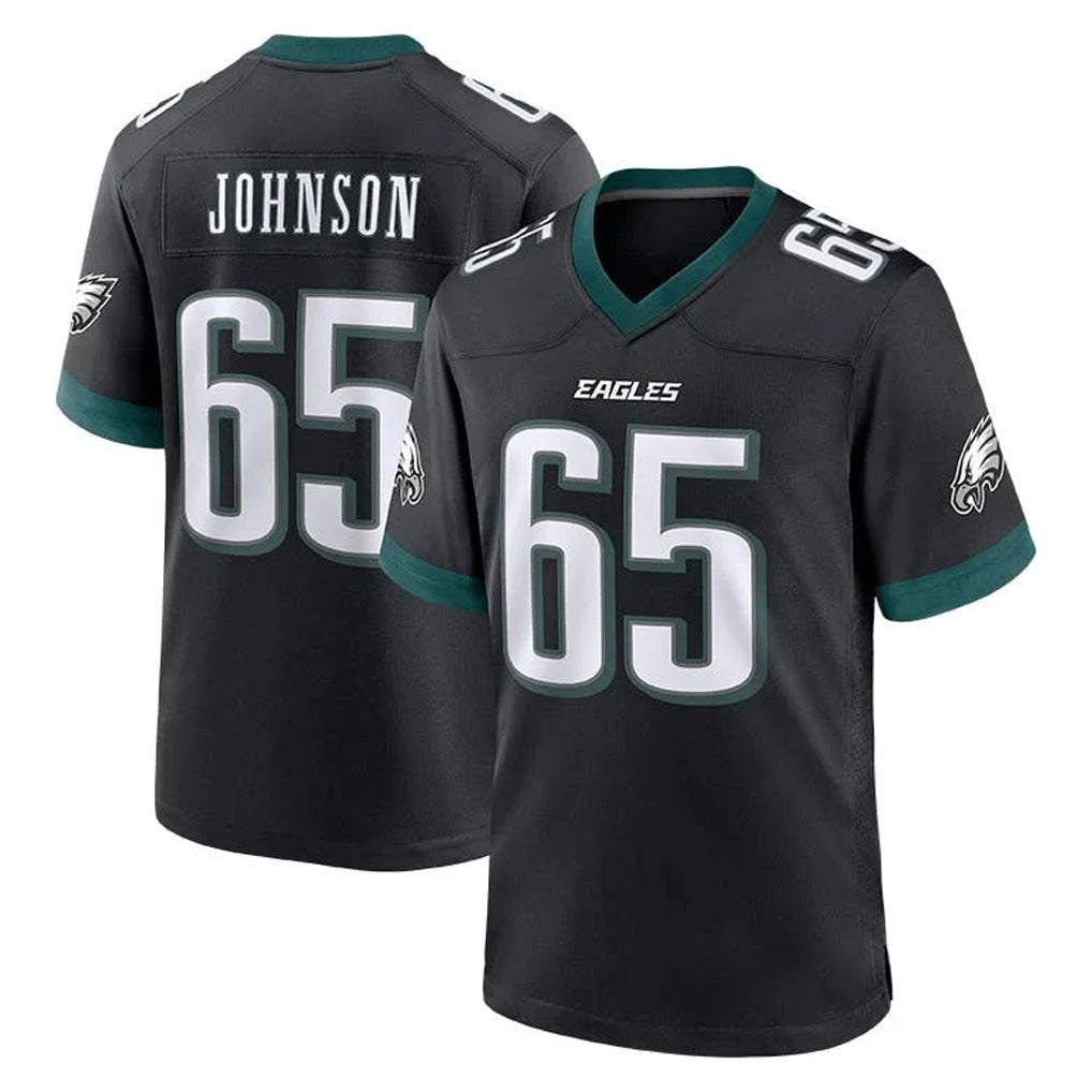 STECN P.Eagles #65 Lane Johnson Player Black Game Home Stitched Jerseys