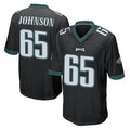 STECN P.Eagles #65 Lane Johnson Player Black Home Game Stitched Jerseys