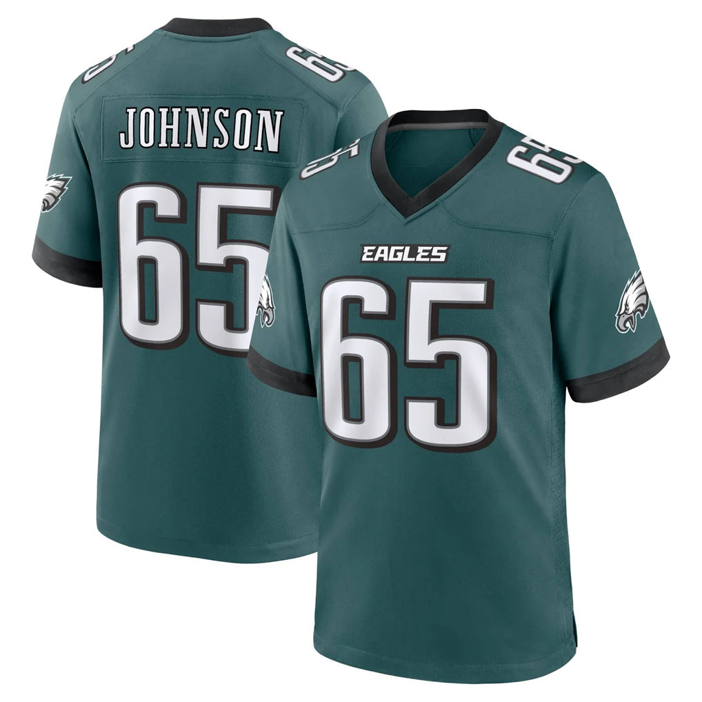 STECN P.Eagles #65 Lane Johnson Player Green Home Game Stitched Jerseys