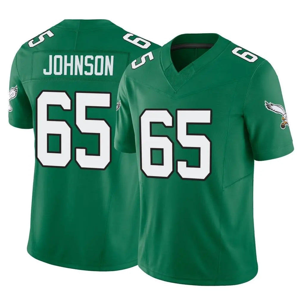 STECN P.Eagles #65 Lane Johnson Player Green Kelly Alternate Vapor F.U.S.E. Home Game Stitched Jerseys