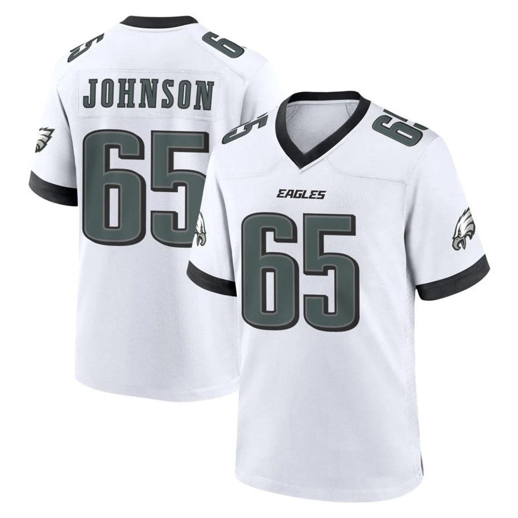 STECN P.Eagles #65 Lane Johnson Player White Game Home Stitched Jerseys