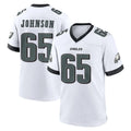 STECN P.Eagles #65 Lane Johnson Player White Game Home Stitched Jerseys