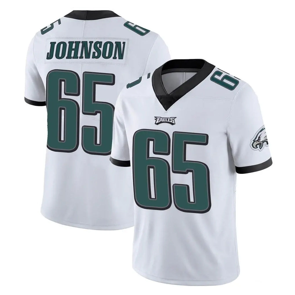 STECN P.Eagles #65 Lane Johnson Player White Limited Vapor Untouchable Home Game Stitched Jerseys