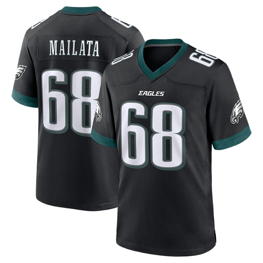 STECN P.Eagles #68 Jordan Mailata Player Black Game Home Stitched Jerseys