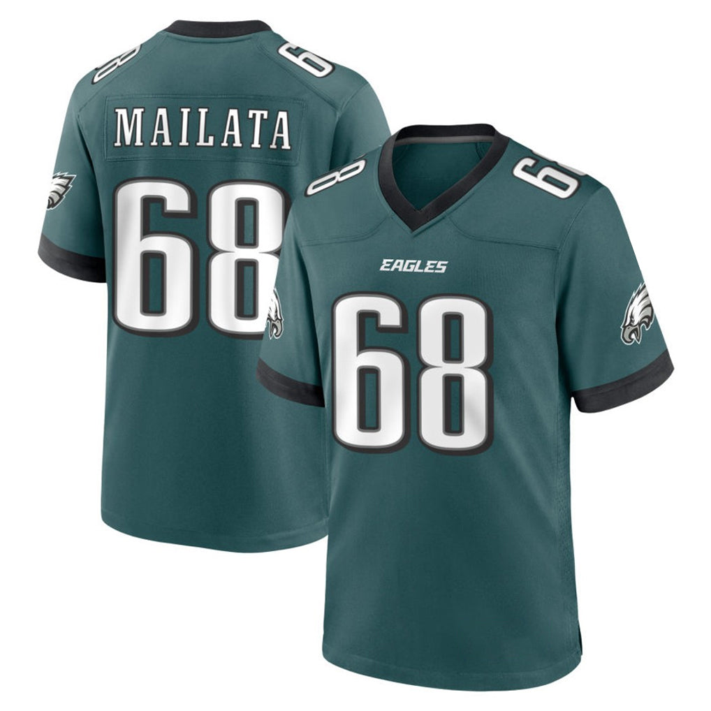 STECN P.Eagles #68 Jordan Mailata Player Green Home Game Stitched Jerseys