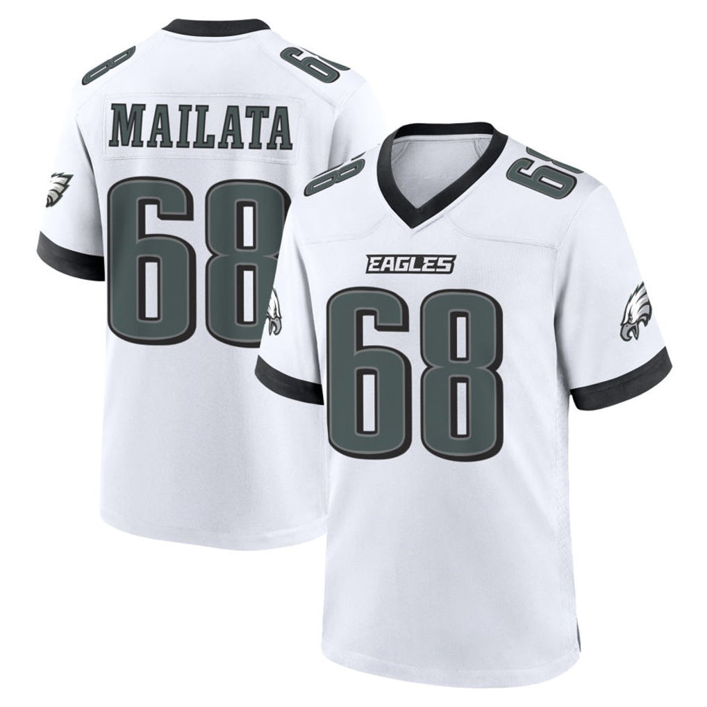 STECN P.Eagles #68 Jordan Mailata Player White Game Home Stitched Jerseys