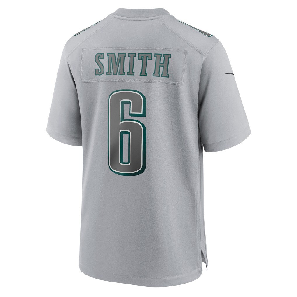 STECN P.Eagles #6 DeVonta Smith Gray Atmosphere Fashion Game Stitched Jerseys