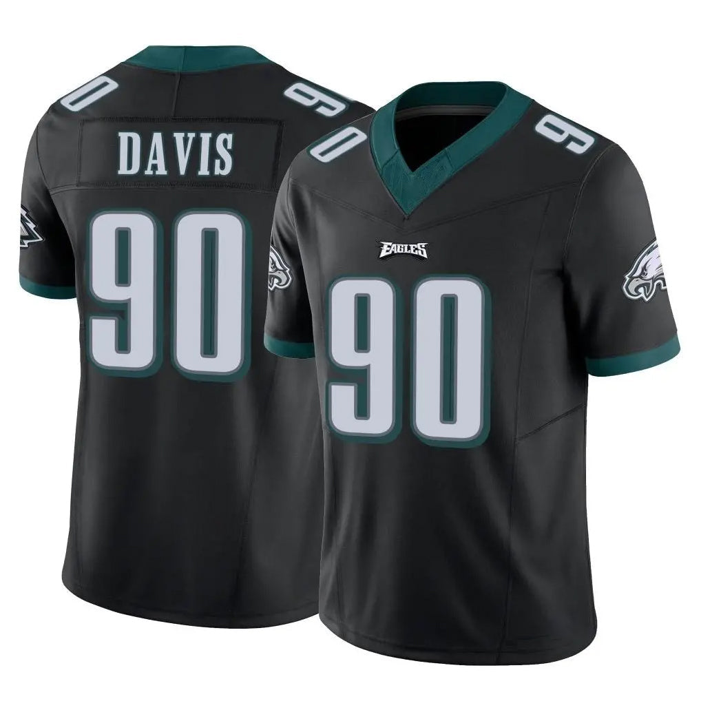 STECN P.Eagles #90 Jordan Davis Player Black Limited Vapor F.U.S.E. Home Game Stitched Jerseys