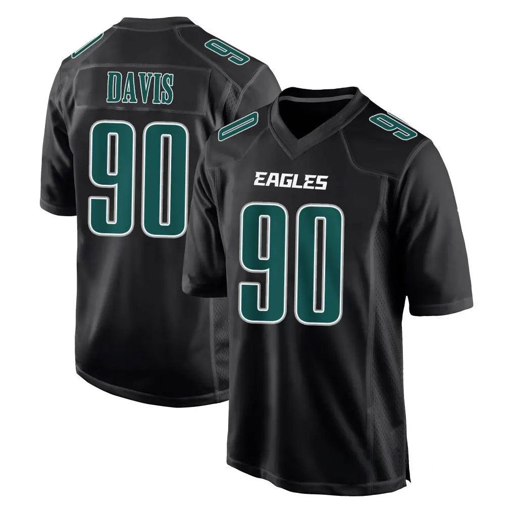 STECN P.Eagles #90 Jordan Davis Player Carbon Black Fashion Home Game Stitched Jerseys