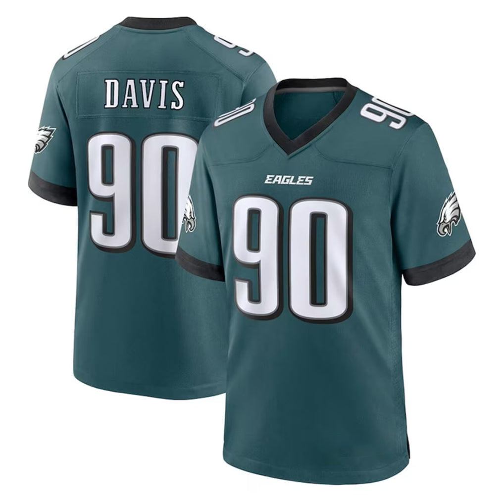 STECN P.Eagles #90 Jordan Davis Player Green Home Game Stitched Jerseys