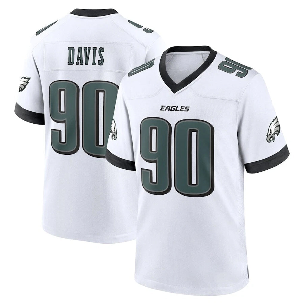 STECN P.Eagles #90 Jordan Davis Player White Game Home Stitched Jerseys