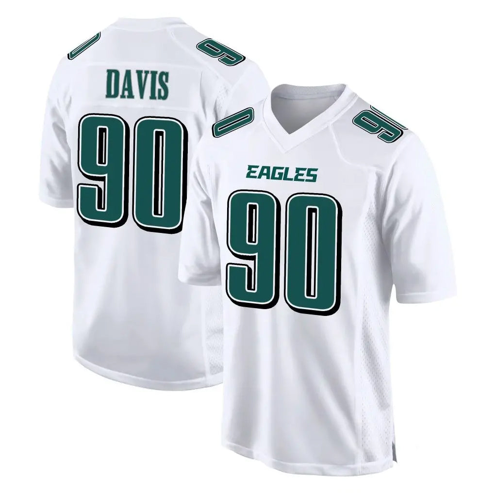 STECN P.Eagles #90 Jordan Davis Player White Tundra Fashion Home Game Stitched Jerseys
