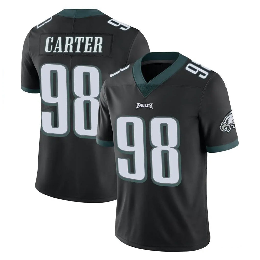 STECN P.Eagles #98 Jalen Carter Player Black Limited Vapor Untouchable Home Game Stitched Jerseys