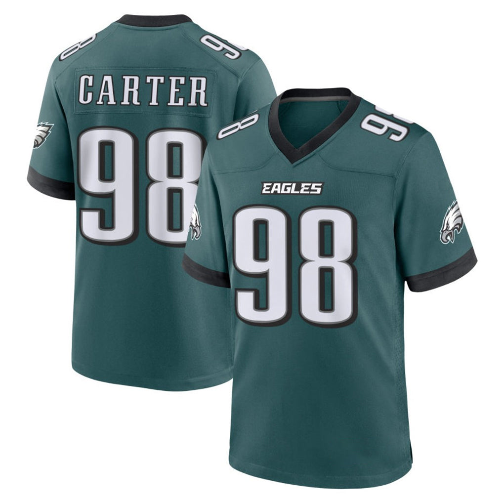 STECN P.Eagles #98 Jalen Carter Player Green Home Game Stitched Jerseys