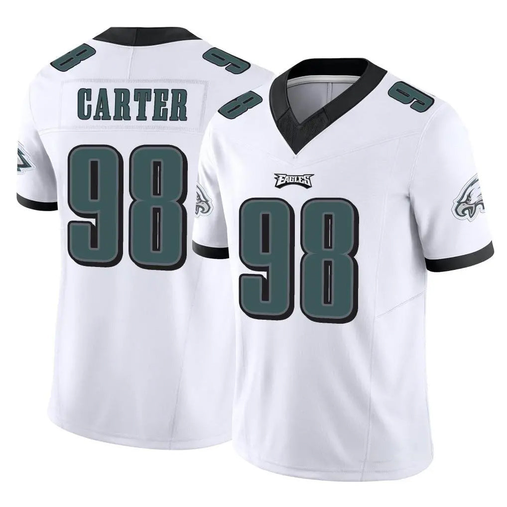 STECN P.Eagles #98 Jalen Carter Player White Limited Vapor F.U.S.E. Home Game Stitched Jerseys